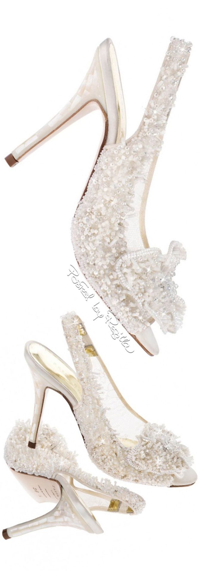 Trendy High Heels Inspiration : Freya Rose ~ White Crystal Slingback ...