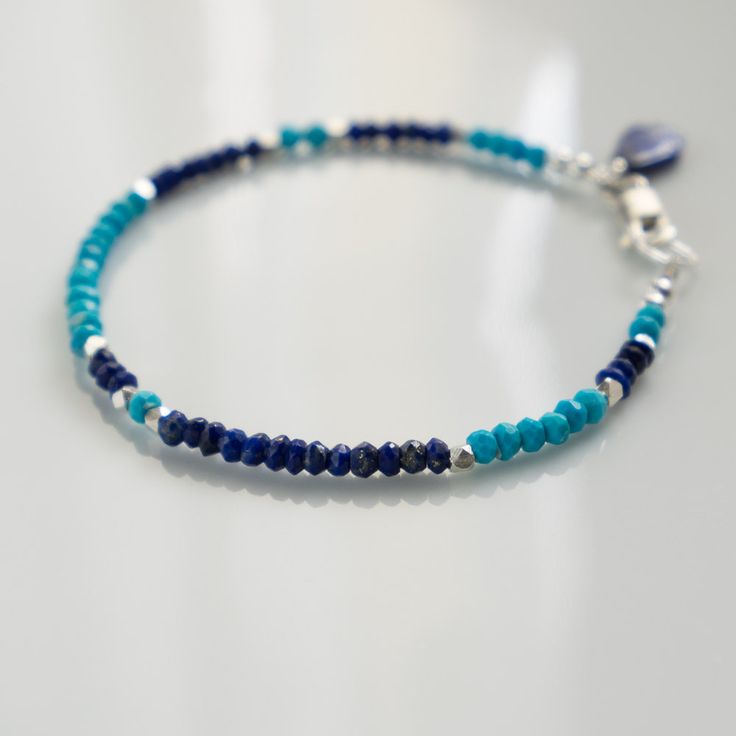 Bracelets For Ladies: Turquoise / lapis lazuli bracelet - Turquoise ...